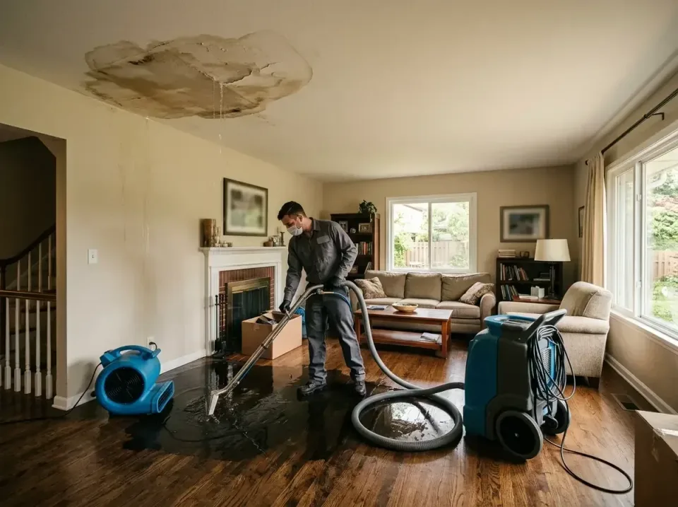 attic-pipe-burst-ceiling-drip-008 — frequently asked questions, Water Damage Restoration & Carpet Care in Town and Country,…